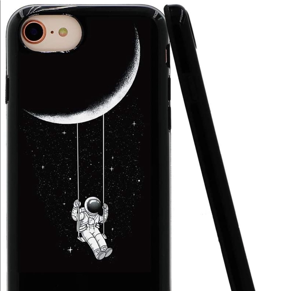 Astronaut Riding a Swing to The Moon iPhone case